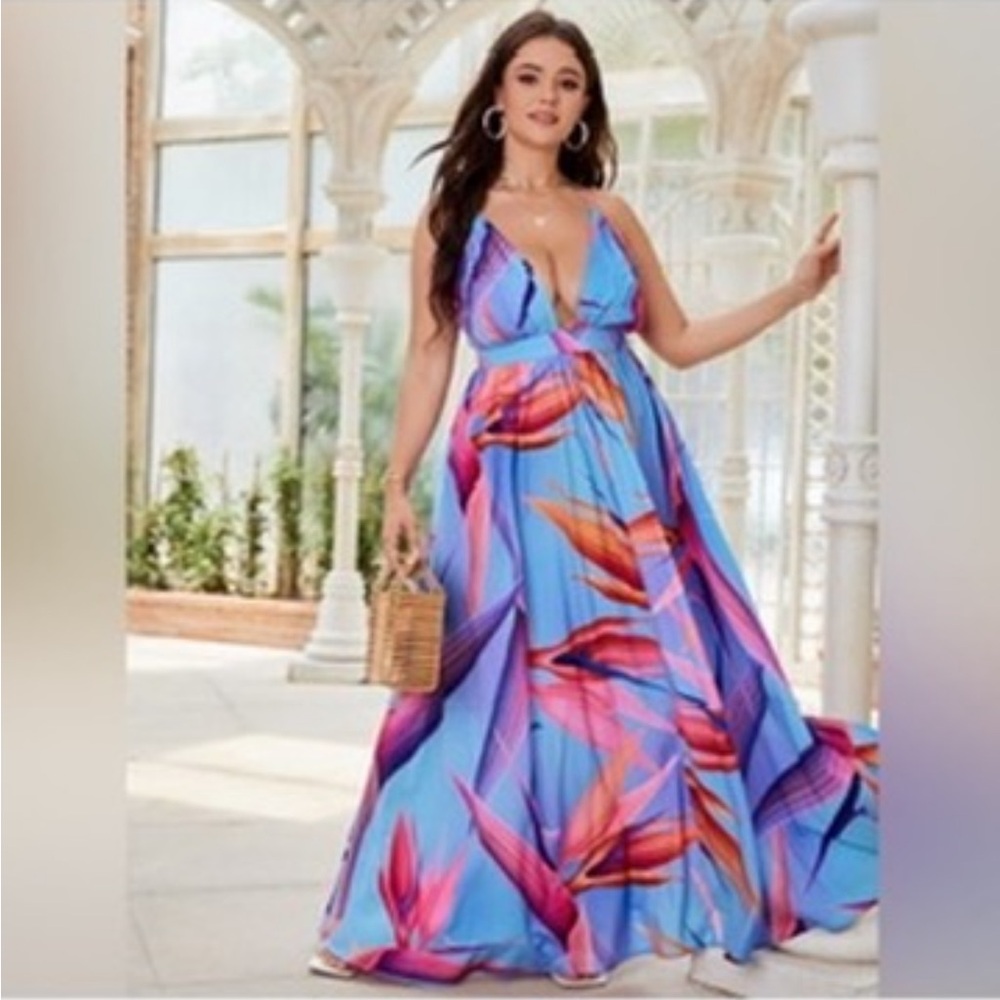 Vibrant Multicolor Maxi Dress